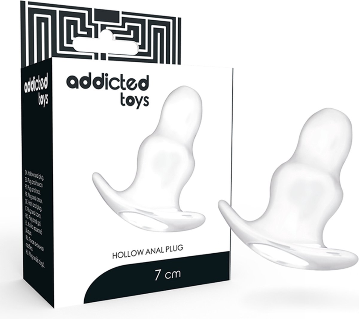 Addicted Toys Small Hollow Tunnel - Holle Buttplug - 7cm - Transparant
