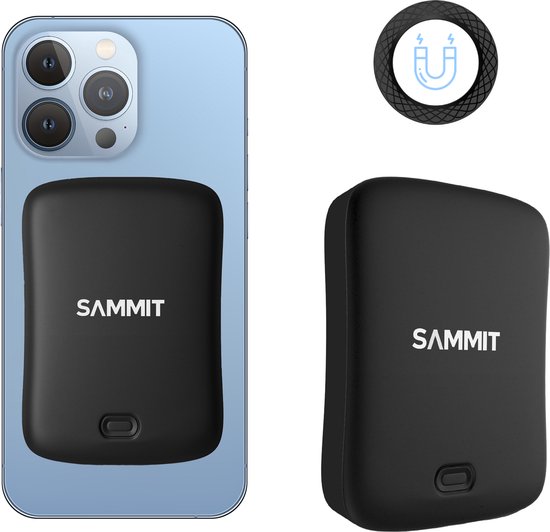 SAMMIT Powerbank 10000 mAh met Magsafe 15W - Magnetisch & Draadloos – Voor  iPhone 12 /... | bol.com