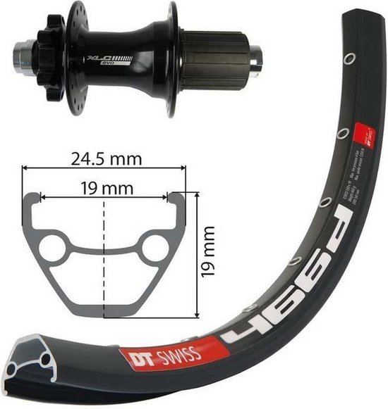 Paire De Roues VTT 27.5 Heli-Bikes Evo Ready 25 Alu Tubeless Ready - Noir