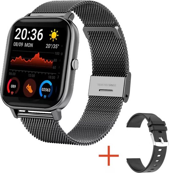 WiREO Connect™ Smartwatch - Touchscreen - Horloge - Stappenteller -...