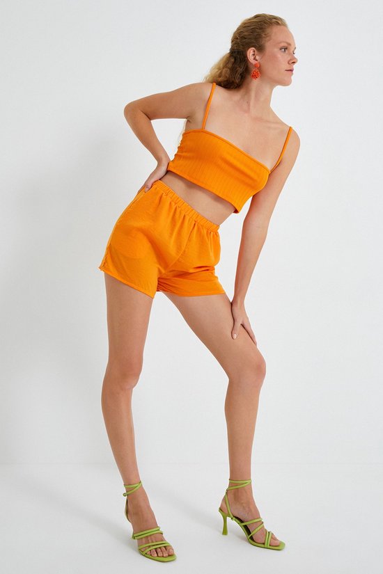 Koton Comfy Cut Mini Shorts With Satin Look