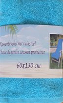 Kussenbeschermer tuinstoel lichtblauw 60x130 cm - badstof stoelhanddoek