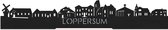 Skyline Loppersum en bois Zwart - 60 cm - Décoration d'intérieur design - Décoration à poser et à suspendre - Plus de villes disponibles - Cadeau pour lui - Cadeau pour elle - Anniversaire - Pendaison de crémaillère - Intérieur - WoodWideCities