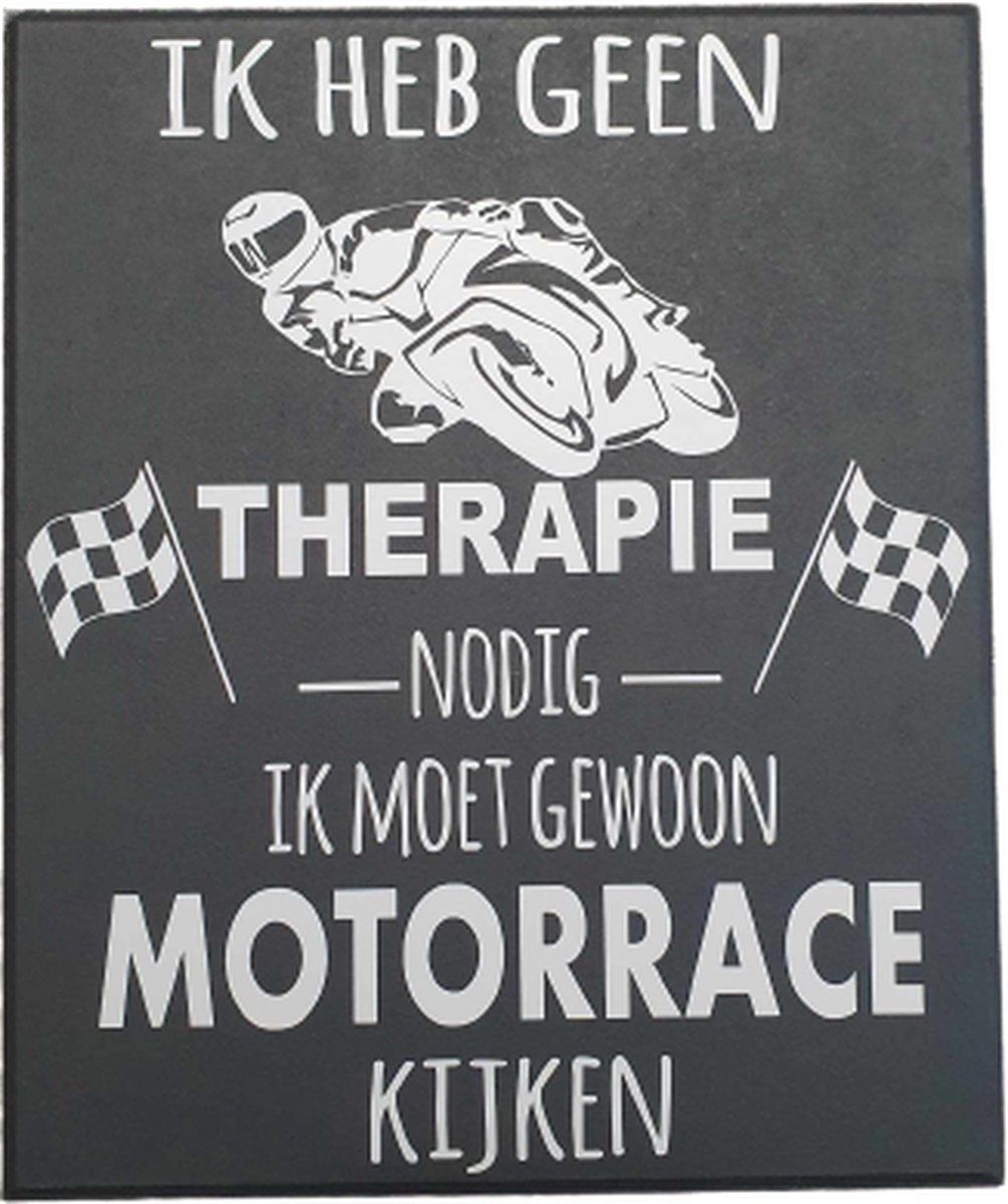 Tekstbord - spreukenbord - motor - race - sport