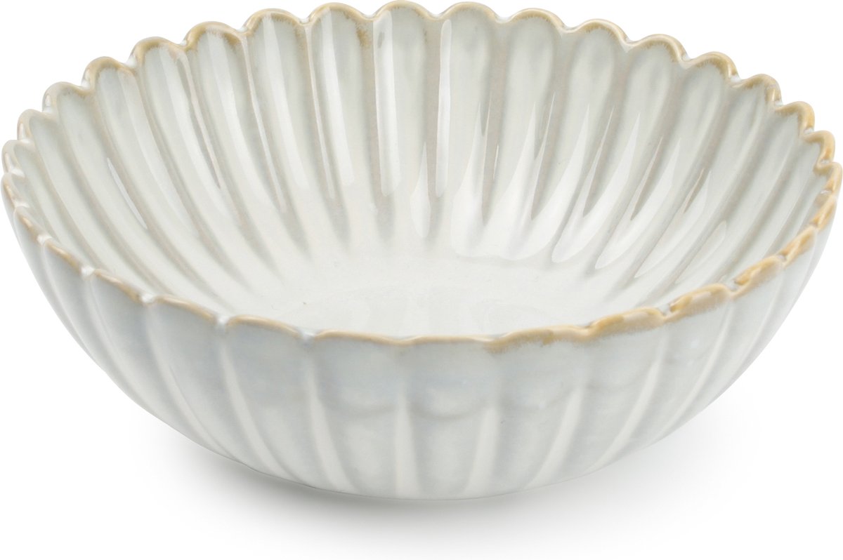 S|P Collection Kom 13xH4.5cm nuance white Lotus (Set van 4)