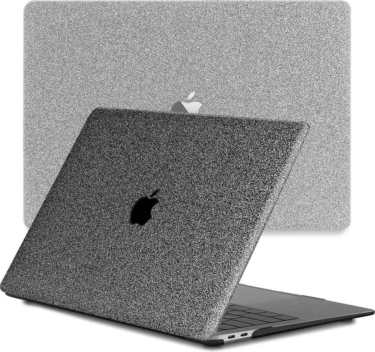 Lunso - Geschikt voor MacBook Air 15 inch (2023) - case hoes - Glitter Donkergrijs - Vereist model A2941