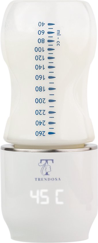  - Trendosa Flessenwarmer Set - Draagbare Baby Flessenwarmer voor Onderweg- Incl speendoosje& adapter ring- Blauw