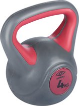 Bol.com Umbro Kettlebell 4kg - Gewichten - Krachttraining - Grijs/ Rood aanbieding
