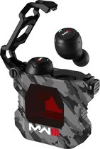 Bol.com Call of Duty - TWS earbuds - metalen oplaadcase met led lights - touch control - IPX4 - microfoon (grey camo) aanbieding