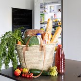Ibiza Sac De Plage Canne - Jacinthe - Jonc De Mer - Anse Courte Et Longue - Paume - Sac De Plage Femme, Tressé - Handgemaakt