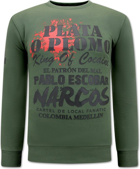 Pablo Escobar - El Patron Heren Sweater - Groen