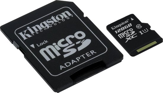 Foto: Kingston microsd kaart 128 gb sd adapter