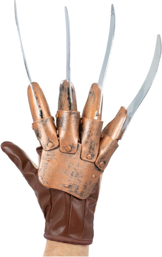 Smiffys - A Nightmare On Elm Street, Freddy Krueger Kostuum Handschoenen - Bruin/Bronskleurig