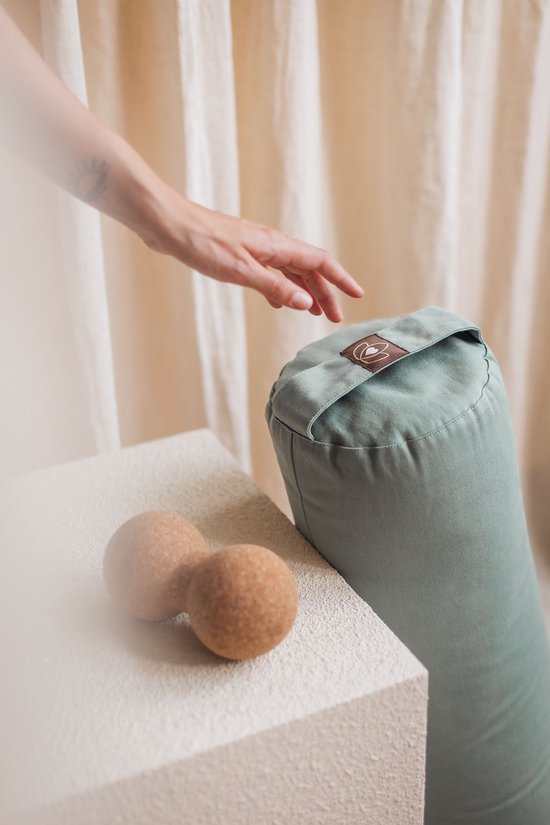 Yoga bolster eco asgroen rond - Lotus van Lotus — afbeelding 5