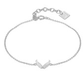 Twice As Nice Armband in zilver, vleugels 16 cm+3 cm