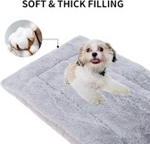 Hondenmatras, matras voor huisdieren, hondendeken XZ014 (L(90 x 70 cm), Wicker Gray)