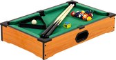 Pooltafel - Pooltafel voor thuis - Snookertafel - Mini pooltafel - Pooltafel kinderen - Inclusief accessoires - 51 x 31 x 10 cm - Bruin