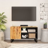 The Living Store TV-meubel - Mangohout - 80 x 33 x 46 cm - Opbergruimte