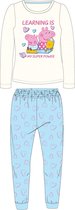 Peppa Pig pyjama learning is my super power katoen blauw maat 98