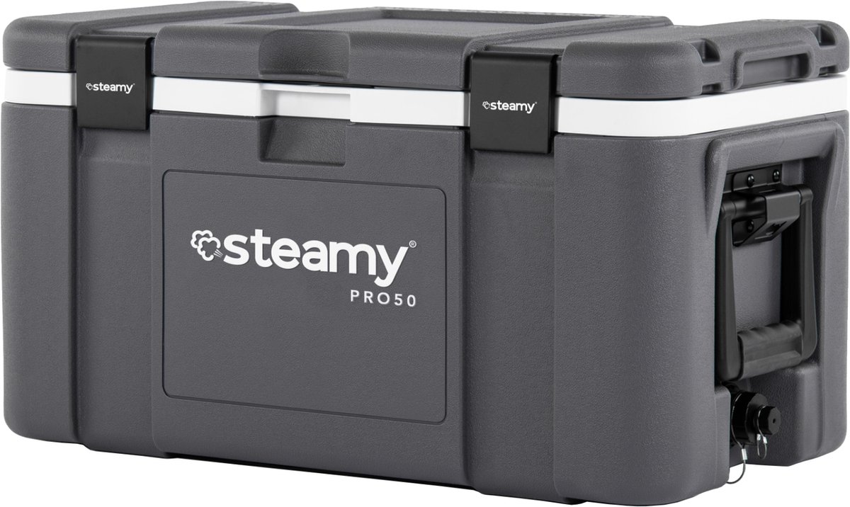 Steamy Pro 50 - Grote Koelbox - Extra goed geïsoleerd - 50 Liter - Grijs