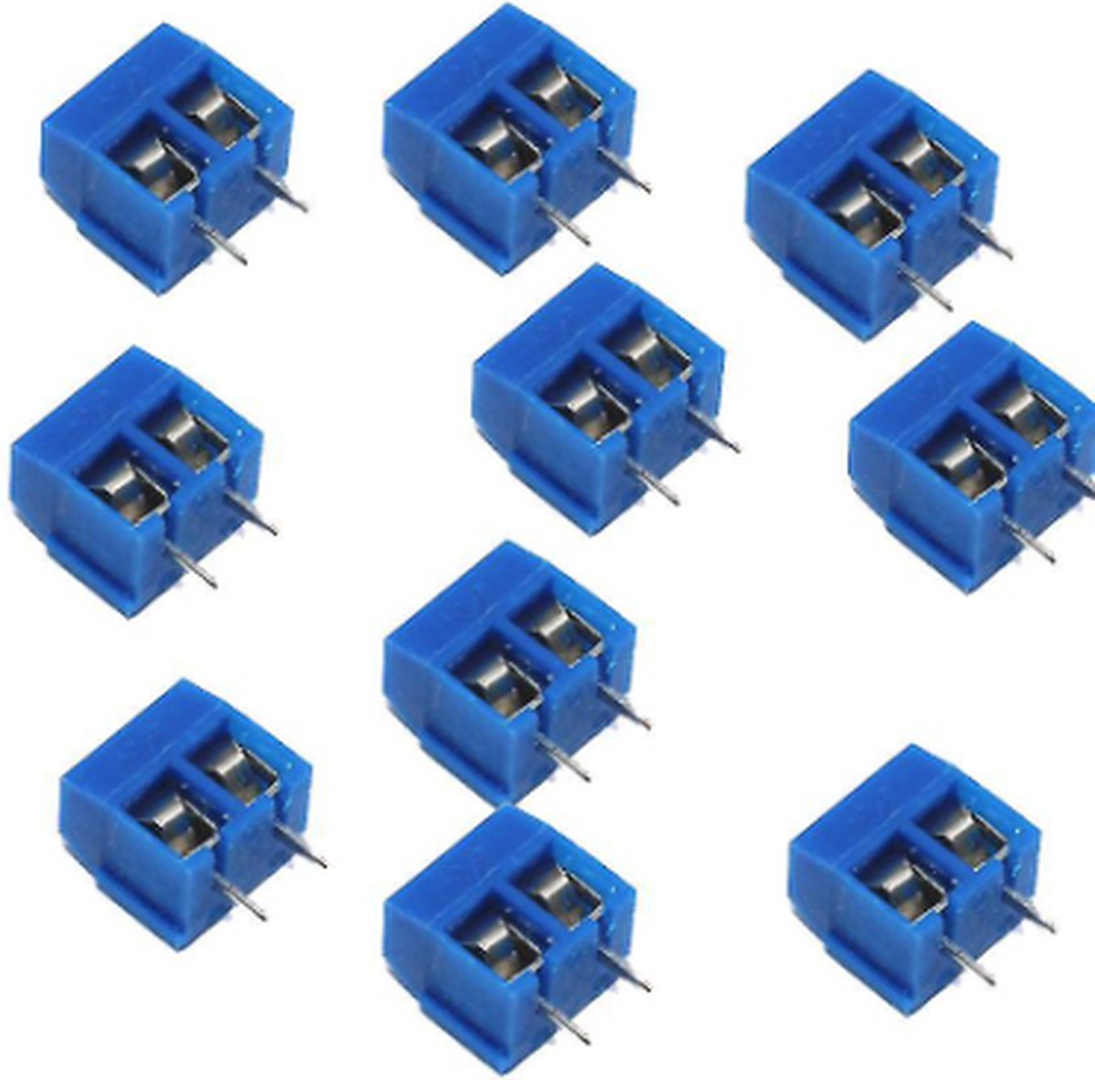 Schroefterminal 2-voudig recht pitch 5.08mm KF301 -10 stuks--