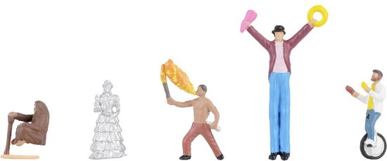 Faller 151683 H0 Personnages d'artistes de rue Peint, Debout, Assis