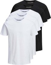 Jack & Jones Organic Basic 5 Pack T-shirt Met Korte Mouwen Wit,Zwart XS Man