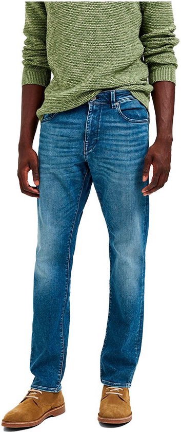SELECTED HOMME Heren Jeans SLH196-STRAIGHTSCOTT 31601 -Straight Fit Medium Blue, Medium Blue Denim 16087781, 38W x 32L