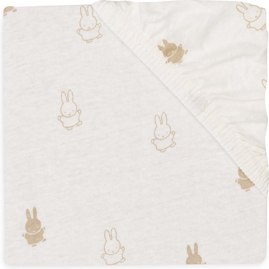 Jollein - Aankleedkussenhoes Jersey 50x70cm - Zachte Hoes Baby Aankleedkussen - Happy Miffy - Nougat — afbeelding 3