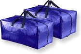 2-pack kledingopbergzakken grote beweegbare zakken met handvatten 110L (73 x 38 x 33 cm)