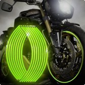 FSW-Products - Autocollants réfléchissants pour jantes - 8 pièces - Autocollants pour pneus de vélo - Vert