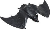 Chaks nep stretchy vleermuis 23 cm - zwart - griezel/horror thema decoratie dieren