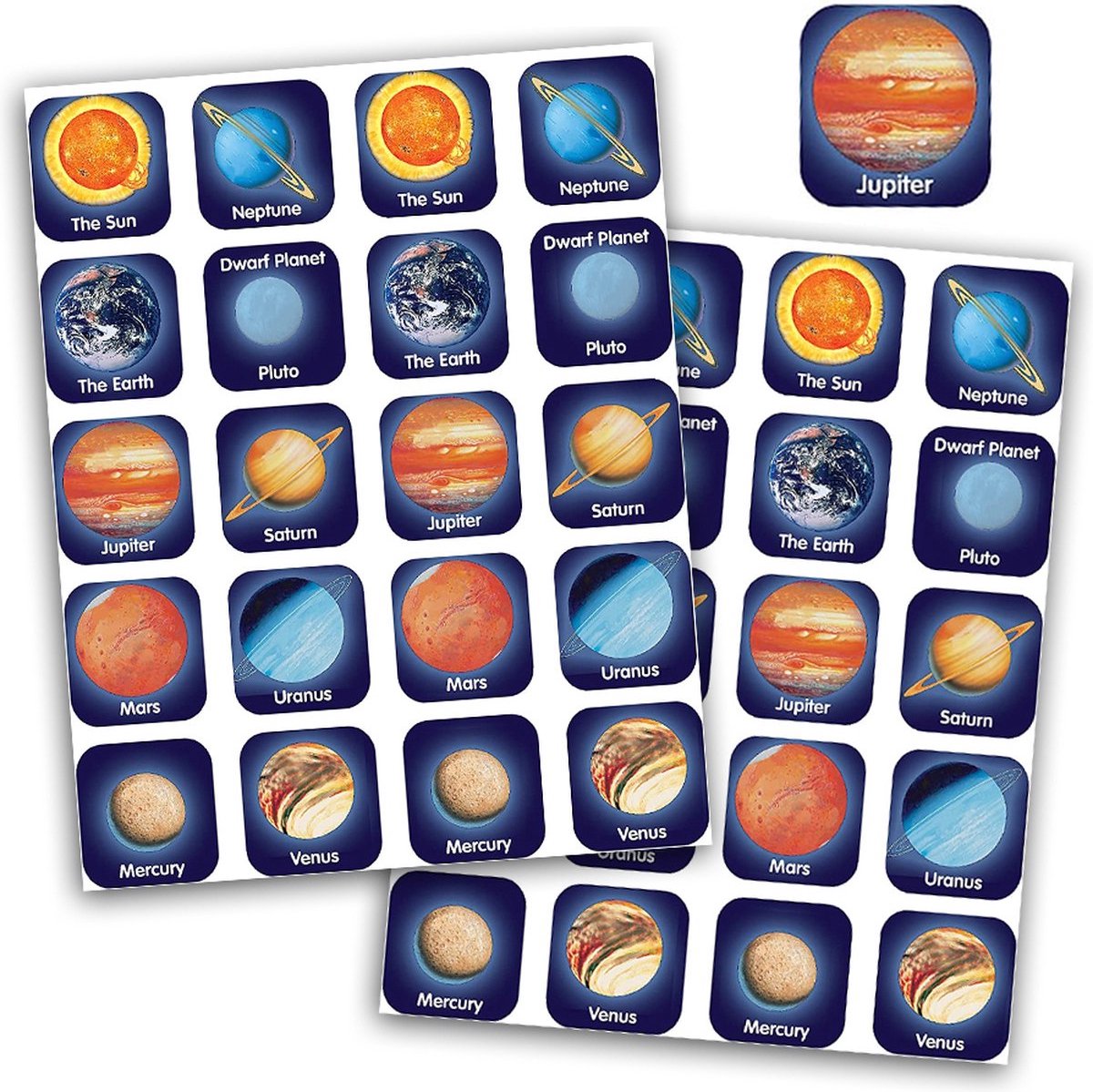Planeten Stickers – Zonnestelsel Stickervellen voor Kinderen