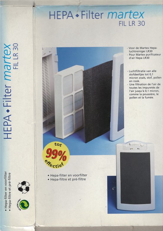 Martex FILLR30 HEPA Filter luchtreiniger | bol
