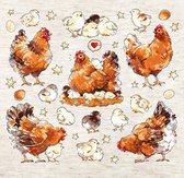 Leti Stitch Pied Hens borduren (pakket) L8819