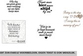Bruidsboeket embleem - foto - tekst - beide zijden
