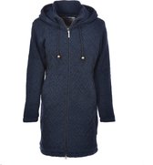 Lange damesvest | merk Pure Wool | model Sharon | kleur marine blauw | maten S-XXL