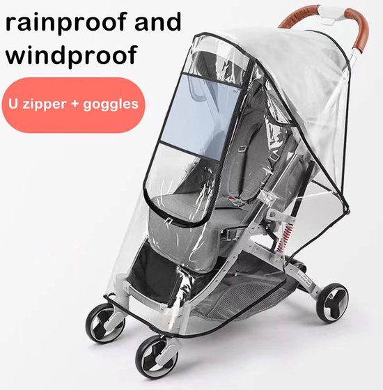 Poussette de bébé, housse de pluie, housses de chariot à vent en plastique pour  bébés