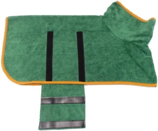 Bathrobe for dogs, blue, XS, back length 30 cm