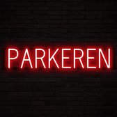 PARKEREN - Lichtreclame Neon LED bord verlicht | SpellBrite | 78,72 x 16 cm | 6 Dimstanden - 8 Lichtanimaties | Reclamebord neon verlichting