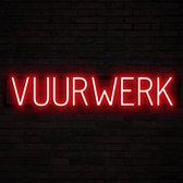 VUURWERK - Lichtreclame Neon LED bord verlicht | SpellBrite | 85,37 x 16 cm | 6 Dimstanden - 8 Lichtanimaties | Reclamebord neon verlichting