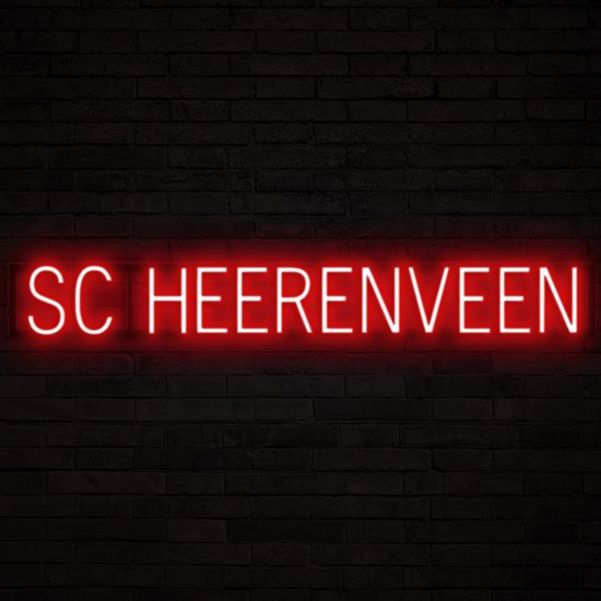 SC HEERENVEEN - Lichtreclame Neon LED bord verlicht | SpellBrite | 119,13 x 16 cm | 6 Dimstanden - 8 Lichtanimaties | Reclamebord neon verlichting