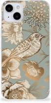 TPU Case Geschikt voor iPhone 15 Vintage Bird Flowers