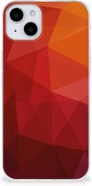TPU Hoesje Geschikt voor iPhone 15 Polygon Red