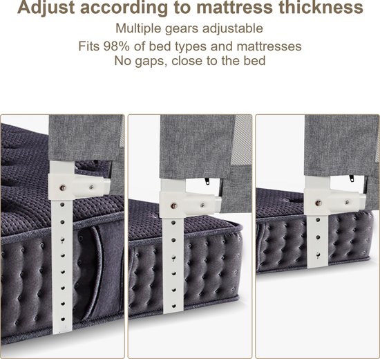 Barrière de lit 180 cm barrière de lit pour enfants pour enfants, pliable, portable, barrière de protection de lit pour enfants, protection contre les chutes, lit et sommier tapissier