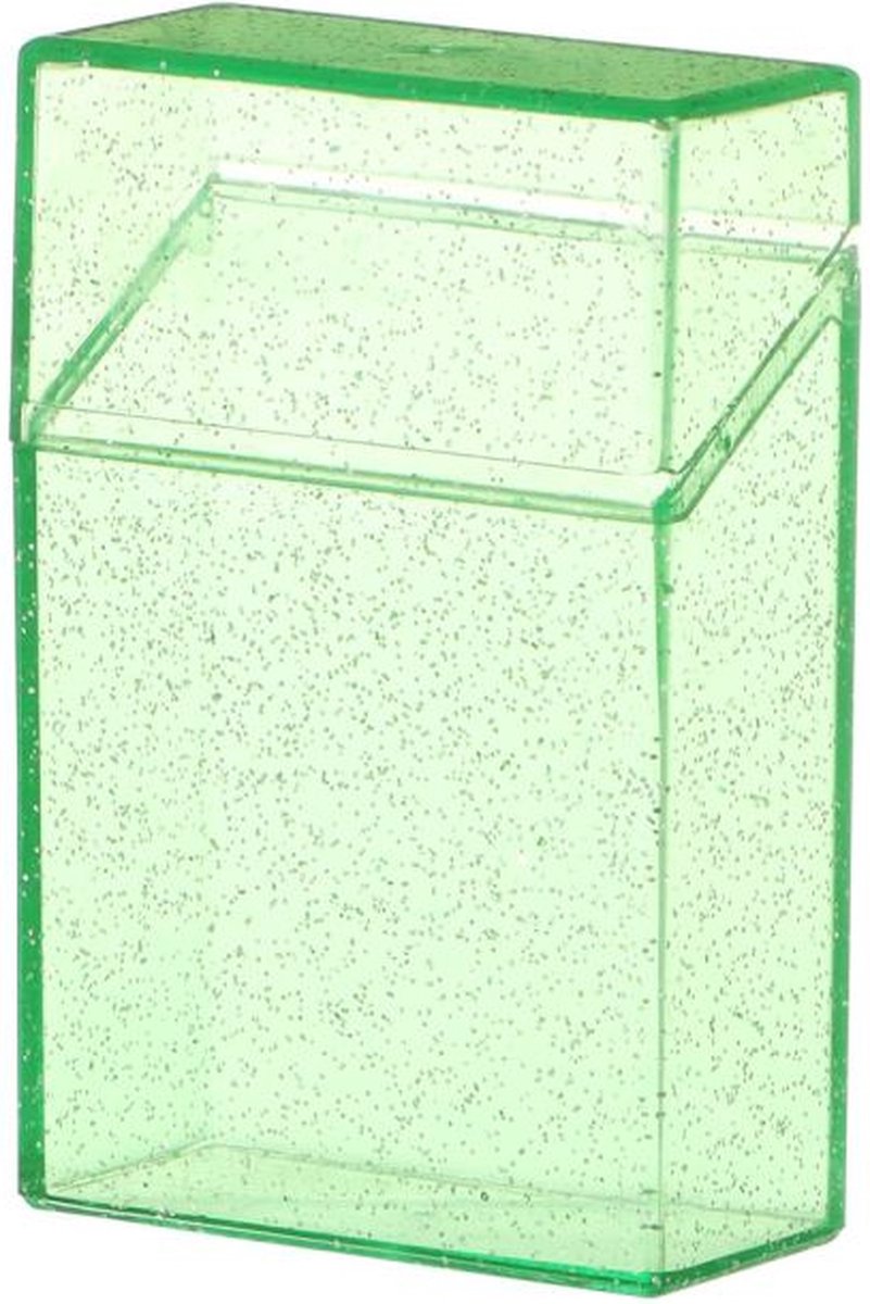 Goedkoopste Gadgetpoint | Sigarettenhouder | Opbergbox | Sigarettendoosje | Sigaretten opberg doos | Plastic Kunststof | Groen | Sinterklaas & Kerst Cadeau