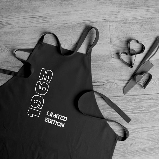 Edition Limited 1940 - tablier de cuisine - tablier de cuisine - tablier BBQ - 100% coton - âge - année de naissance - anniversaire et fête - cadeau - cadeau - unisexe - noir