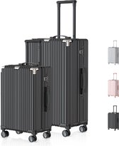 Voyagoux® - Ensemble de valises de voyage - Valises - 2 pièces - S/ L - Zwart