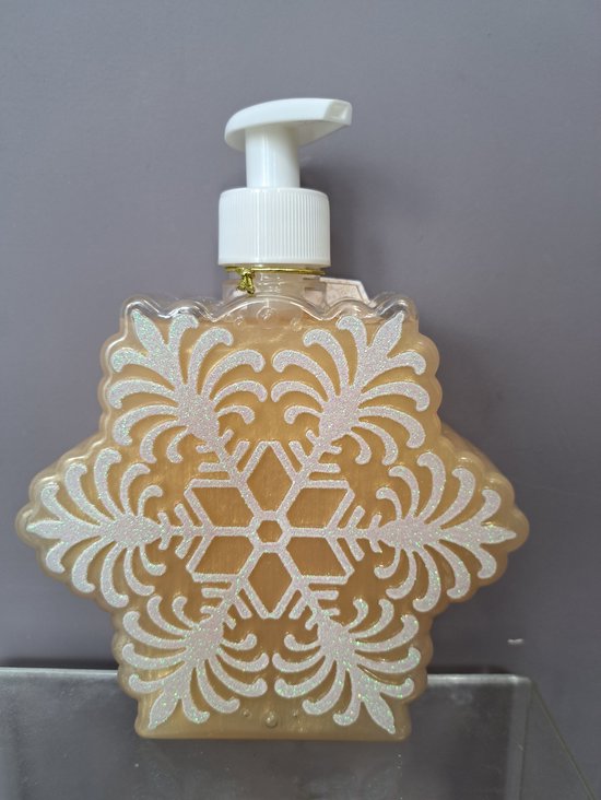 savon pour les mains à la vanille - pompe pratique - flocon de neige - joli cadeau - cadeau de Noël - magie de l'hiver