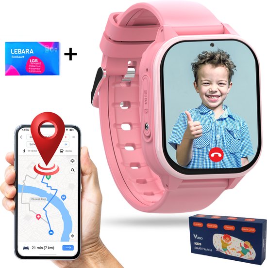 Montre connectée enfant GPS  Montre 4G téléphone avec carte SIM
